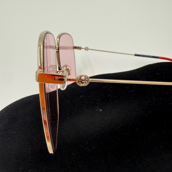 Gucci Gold and pink Sunglasses main image 4